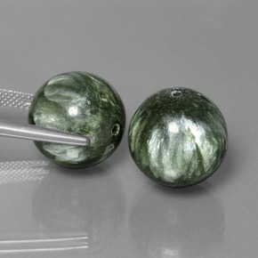 캐럿 천연 그린 세라피나이트 보석, 구형 / 볼, 14.32 mm, 불투명체