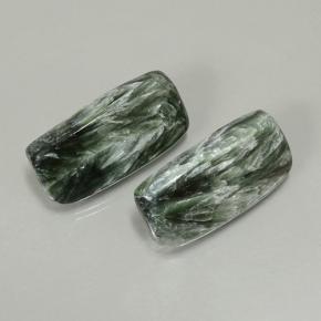 18.16캐럿 천연 그린 세라피나이트 보석, 쿠션 컷, 20.5×10.6 mm, 불투명체