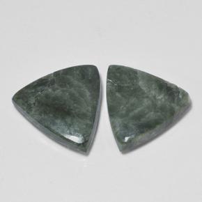 8.88캐럿 천연 그린 세라피나이트 보석, 트릴리언, 13.9×13.5 mm, 불투명체