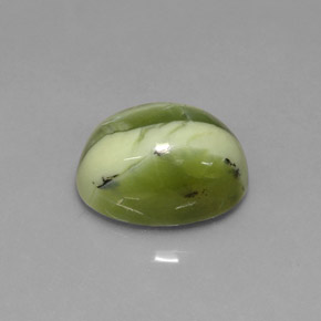 3.59캐럿 천연 노란빛 그린 서펜틴, 타원형 컷, 11.4×8.3 mm, 불투명체