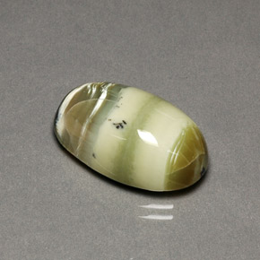 9.88캐럿 천연 노란빛 그린 서펜틴, 타원형 컷, 19.4×11.4 mm, 불투명체