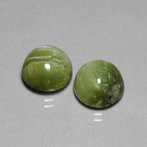 캐럿 천연 노란빛 그린 서펜틴 보석, 라운드 컷, 10.48 mm, 불투명체