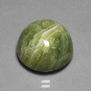 11.85캐럿 천연 노란빛 그린 서펜틴, 라운드 컷, 14.93 mm, 불투명체