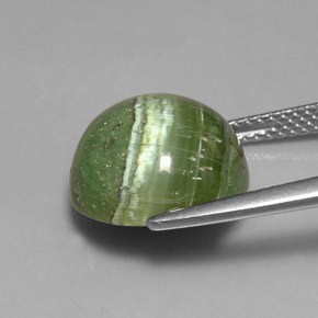 6.40캐럿 천연 그린 서펜틴, 라운드 컷, 12.45 mm, 불투명체