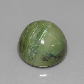 7.64캐럿 천연 노란빛 그린 서펜틴, 라운드 컷, 13.06 mm, 불투명체