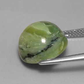 8.26캐럿 천연 노란빛 그린 서펜틴, 라운드 컷, 13.06 mm, 불투명체