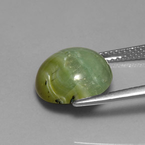 4.61캐럿 천연 노란빛 그린 서펜틴, 라운드 컷, 11.73 mm, 불투명체