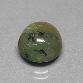 3.63캐럿 천연 노란빛 그린 서펜틴, 라운드 컷, 10.04 mm, 불투명체
