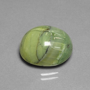 8.56캐럿 천연 노란빛 그린 서펜틴, 타원형 컷, 15.1×12.6 mm, 불투명체