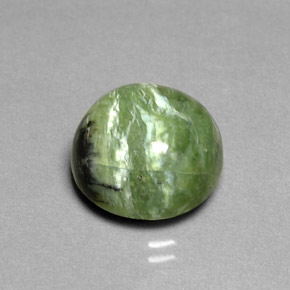 7.91캐럿 천연 노란빛 그린 서펜틴, 라운드 컷, 13.50 mm, 불투명체