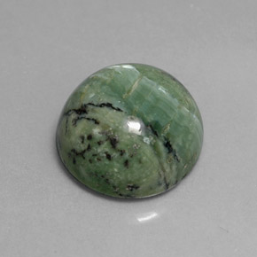 5.84캐럿 천연 그린 서펜틴, 라운드 컷, 12.23 mm, 불투명체