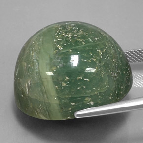 48.32캐럿 천연 그린 서펜틴, 라운드 컷, 23.65 mm, 불투명체