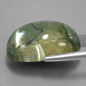 42.76캐럿 천연 미디엄 그린 서펜틴, 타원형 컷, 27.1×19.9 mm, 불투명체