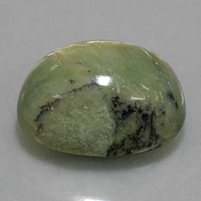 7.68캐럿 천연 그린 서펜틴, 타원형 컷, 15.6×11.6 mm, 불투명체