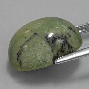 7.68캐럿 천연 그린 서펜틴, 타원형 컷, 15.6×11.6 mm, 불투명체