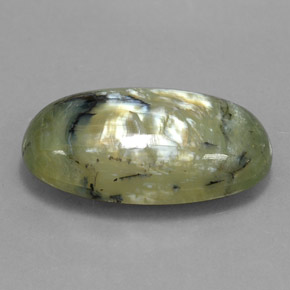 9.95캐럿 천연 그린 서펜틴, 타원형 컷, 22×12.7 mm, 불투명체