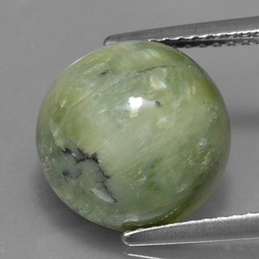 5.17캐럿 천연 그린 서펜틴, 라운드 컷, 11.53 mm, 불투명체