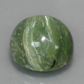 5.71캐럿 천연 그린 서펜틴, 라운드 컷, 12.11 mm, 불투명체