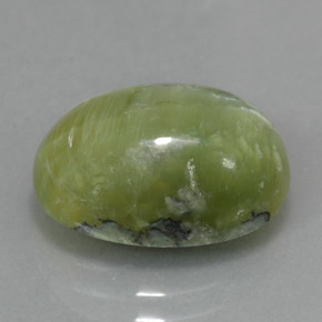 5.32캐럿 천연 그린 서펜틴, 타원형 컷, 14×10.2 mm, 불투명체