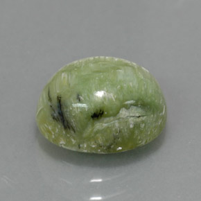 2.57캐럿 천연 그린 서펜틴, 타원형 컷, 10.4×8.5 mm, 불투명체
