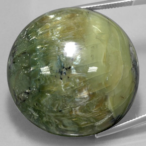 122.80캐럿 천연 그린 서펜틴, 라운드 컷, 33.33 mm, 불투명체