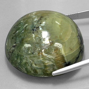 122.80캐럿 천연 그린 서펜틴, 라운드 컷, 33.33 mm, 불투명체