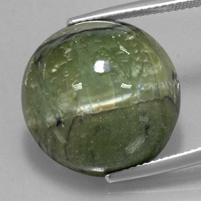 20.97캐럿 천연 그린 서펜틴, 라운드 컷, 18.40 mm, 불투명체