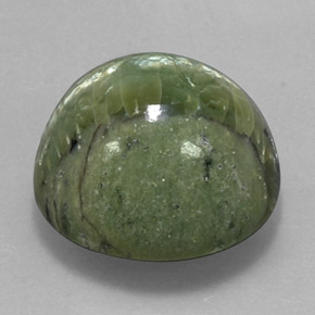 20.97캐럿 천연 그린 서펜틴, 라운드 컷, 18.40 mm, 불투명체