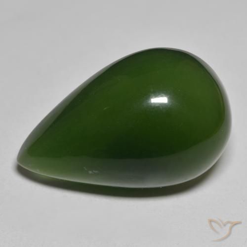 37.60ct 자연스러운 짙은 녹색 음흉한, 배 모양, 투명한