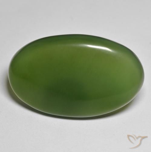 44.39ct 자연스러운 짙은 녹색 음흉한, 타원형, 투명한