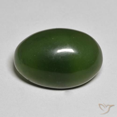15.97ct 자연스러운 짙은 녹색 음흉한, 타원형, 투명한