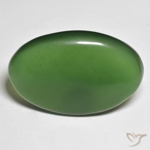 25.99ct 자연스러운 포레스트 그린 음흉한, 타원형, 투명한