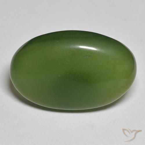 19.76ct 자연스러운 흙빛 녹색 음흉한, 타원형, 투명한