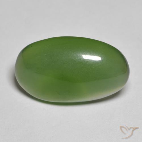 9.39ct 자연스러운 미디엄 그린 음흉한, 타원형, 투명한