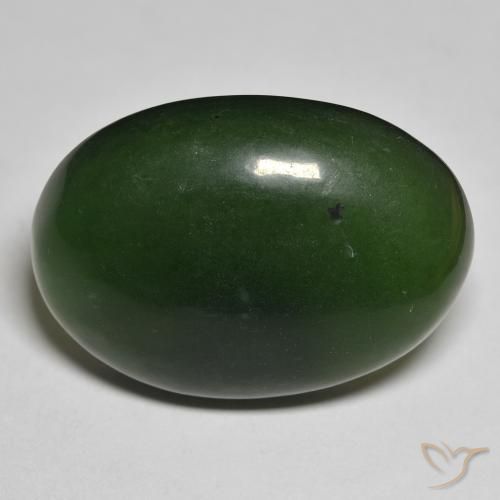 30.32ct 자연스러운 짙은 녹색 음흉한, 타원형, 투명한
