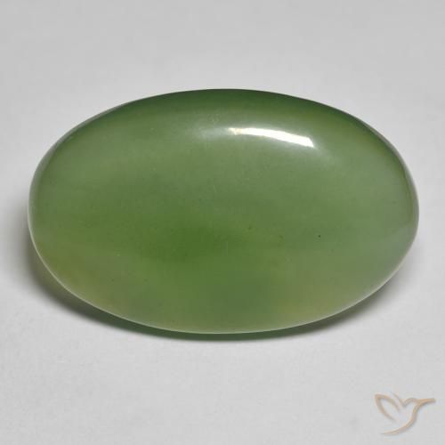 22.18ct 자연스러운 흙빛 녹색 음흉한, 타원형, 투명한