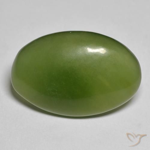 14.01ct 자연스러운 흙빛 녹색 음흉한, 타원형, 투명한