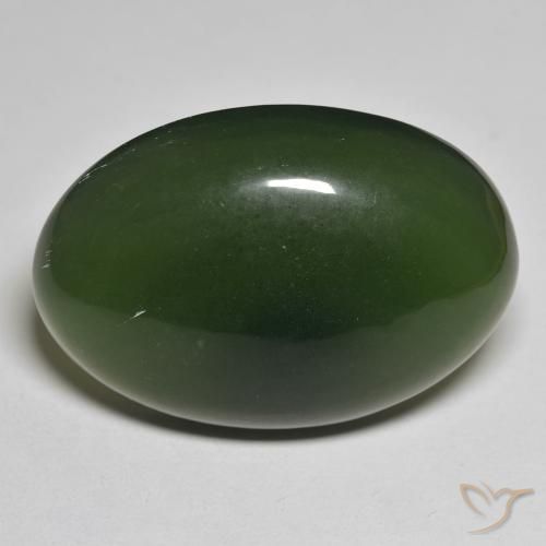 45.87ct 자연스러운 짙은 녹색 음흉한, 타원형, 투명한