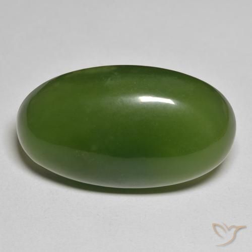 32.92ct 자연스러운 짙은 녹색 음흉한, 타원형, 투명한