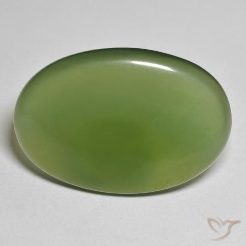 23.14ct 자연스러운 해초 녹색 음흉한, 타원형, 투명한