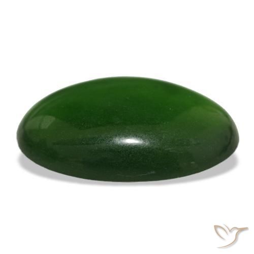 9.58캐럿 천연 해초 녹색 서펜틴, 타원형 컷, 19.5×13.3 mm, 투명한