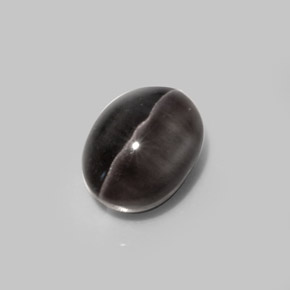 5.20캐럿 천연 회갈색 Sillimanite Cat's Eye, 타원형 컷, 10.5×8.1 mm, 투명한