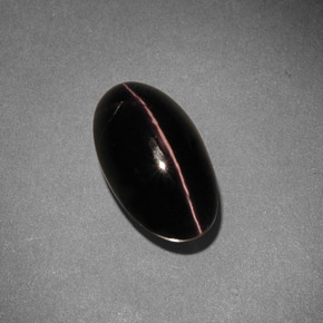 5.42캐럿 천연 브라운 Sillimanite Cat's Eye, 타원형 컷, 12.6×7.2 mm, 불투명체