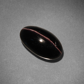 5.42캐럿 천연 브라운 Sillimanite Cat's Eye, 타원형 컷, 12.6×7.2 mm, 불투명체