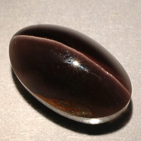 4.63캐럿 천연 브라운 Sillimanite Cat's Eye, 투명한, 11.2×6.8 mm, 투명/반투명