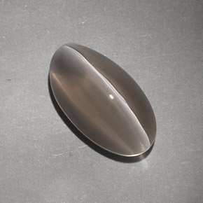 7.02캐럿 천연 브라운 Sillimanite Cat's Eye, 투명한, 14.8×8.2 mm, 투명/반투명