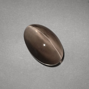 4.88캐럿 천연 브라운 Sillimanite Cat's Eye, 투명한, 12.1×7.7 mm, 투명/반투명