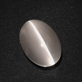 5.66캐럿 천연 스모크 Sillimanite Cat's Eye, 타원형 컷, 11.7×8.4 mm, 투명한