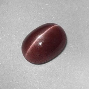 1.58캐럿 천연 미디엄 브라운 Sillimanite Cat's Eye, 타원형 컷, 8.8×6.4 mm, 불투명체