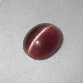 1.26캐럿 천연 브라운 Sillimanite Cat's Eye, 투명한, 8.1×6.6 mm, 투명/반투명